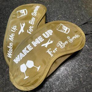 First Class Sleeping Mask (Olive w/ White Font)